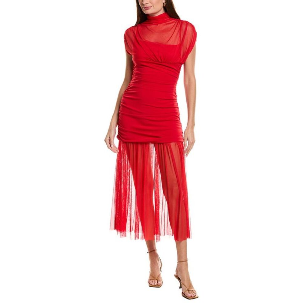 Ipponelli Womens Midi Dress, Red